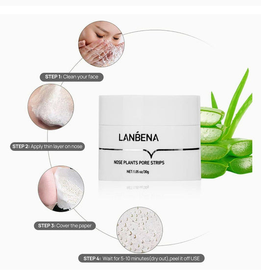 LANBENA Ensemble Anti-Points Noirs 3-en-1 | Bandes Pores + Sérum